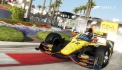 GSR IndyCar Round 1: Macace paces the field past the fountain following a late race restart. (Photo by xA7XNiGHTMAREx)